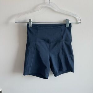 Girlfriend Collective Navy Blue Biker Shorts